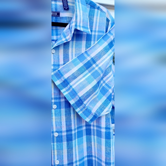 NWT - IZOD Men's Big & Tall Classic Fit Shirt - Cornflower Blue - Size XLT - Picture 12 of 16